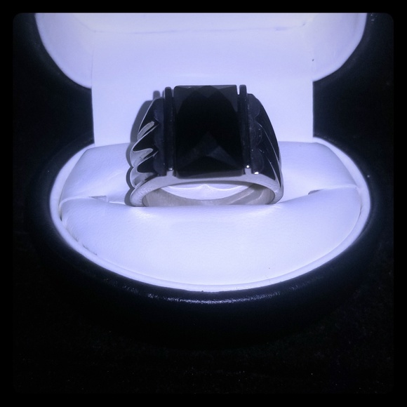 Vintage Other - Sterling and onyx mens ring